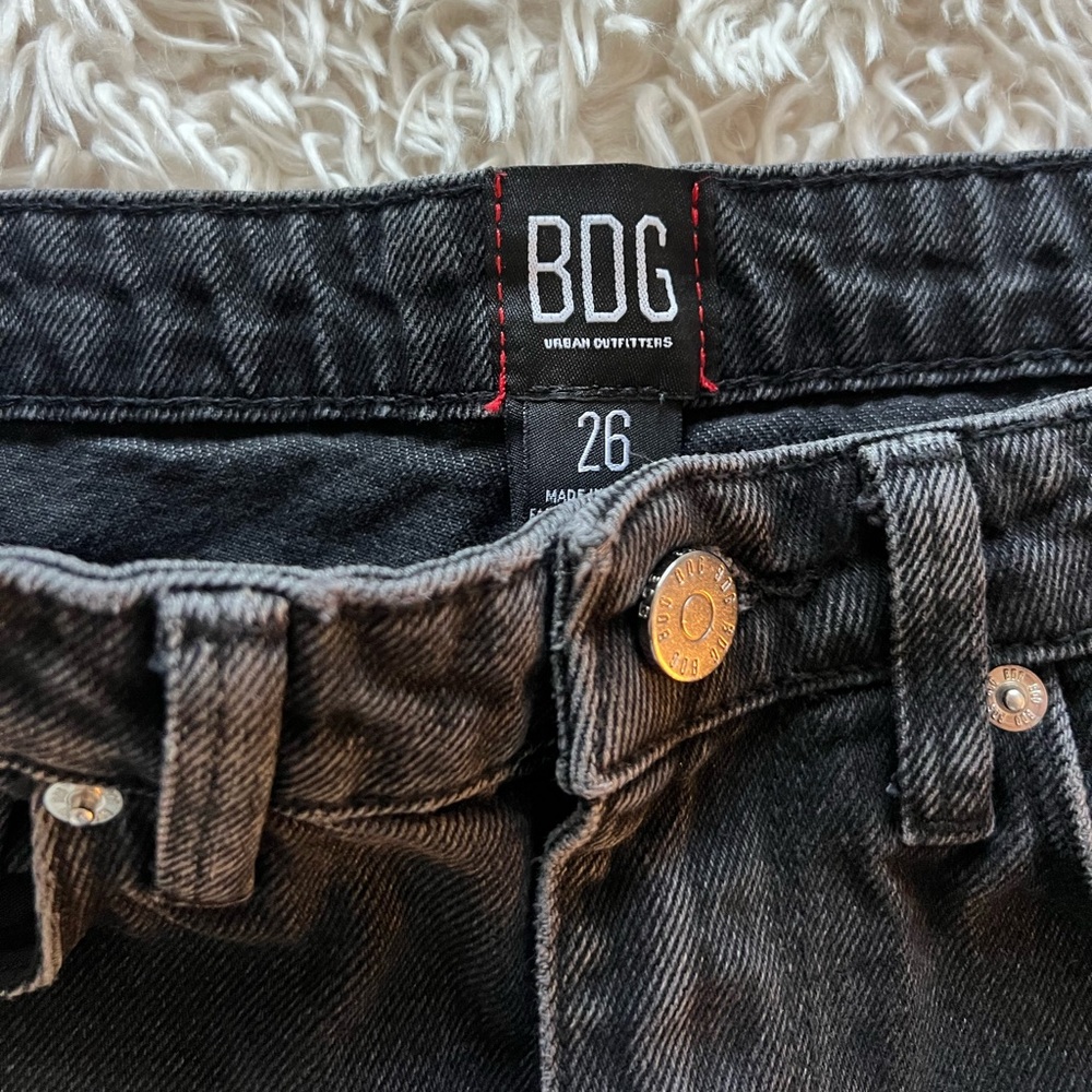 BDG Black Distressed Ankle Jeans - Picture 5 of 9